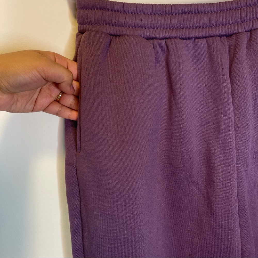 Shein Purple Fleece Crop Sweater And Joggers Set Size L (8/10) - Picture 7 of 7